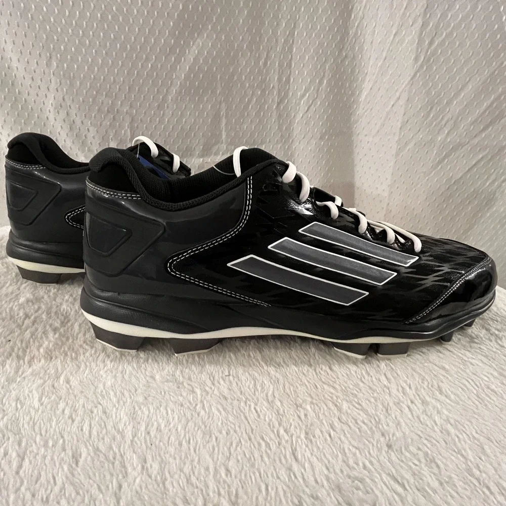 Adidas PowerAlley 2 TPU Men's Metal Baseball Cleats Size 15 Black White (D73940)